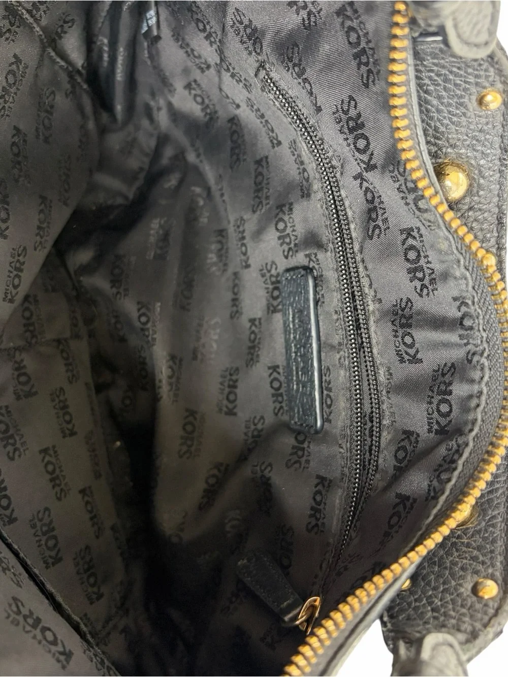 Michael Kors Black Pebbled Leather Hobo Bag
